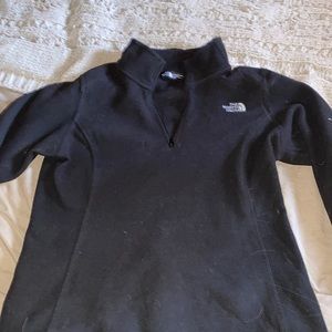 North Face fuzzy quarter zip